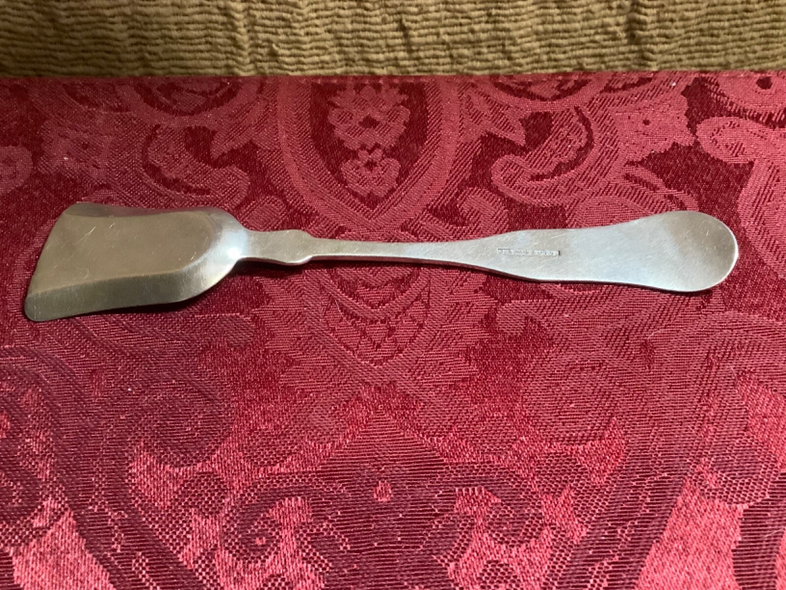 Vermont Coin Silver – Sugar Shovel – J.S.ABBOTT. – Montpelier VT – 1838-1843