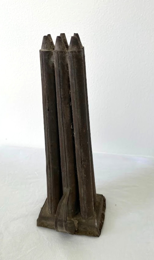 Vintage Metal Taper Candle Mold For 9” Tapered Candles 6 Hole Mold