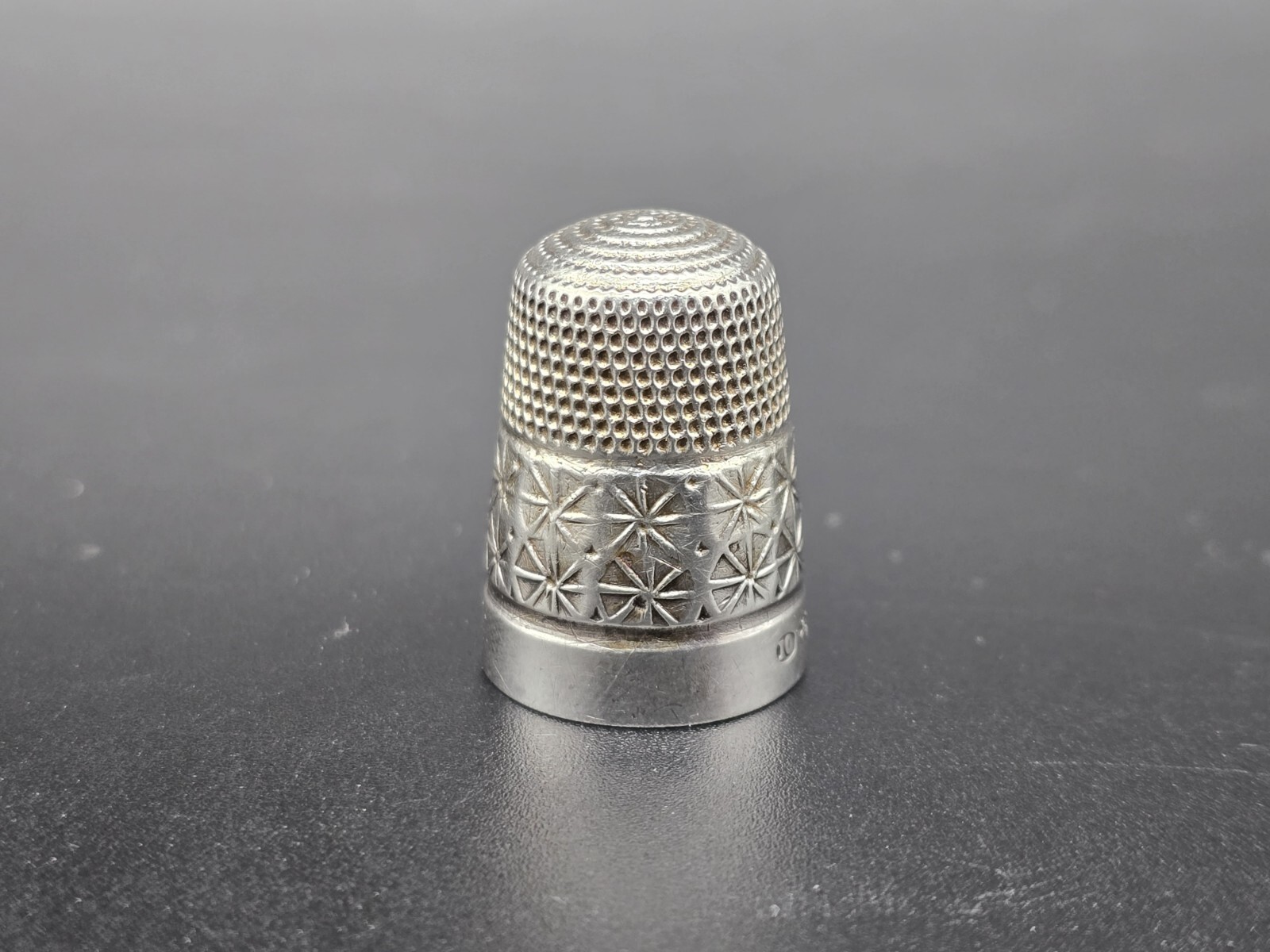 Antique Art Deco Sterling Silver Thimble/UK/Birmingham/J.F/1913
