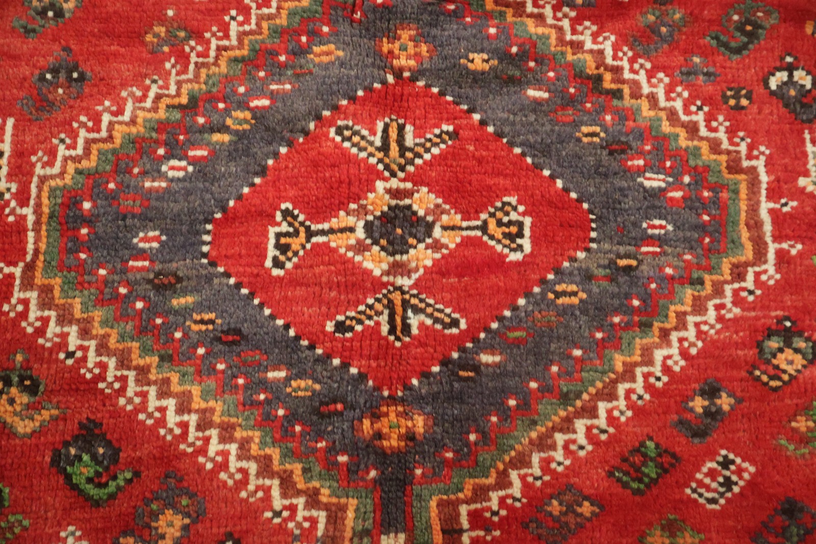 Traditional Red Area Rug 5×8 Handmade Wool Geometric Vintage for Any Room