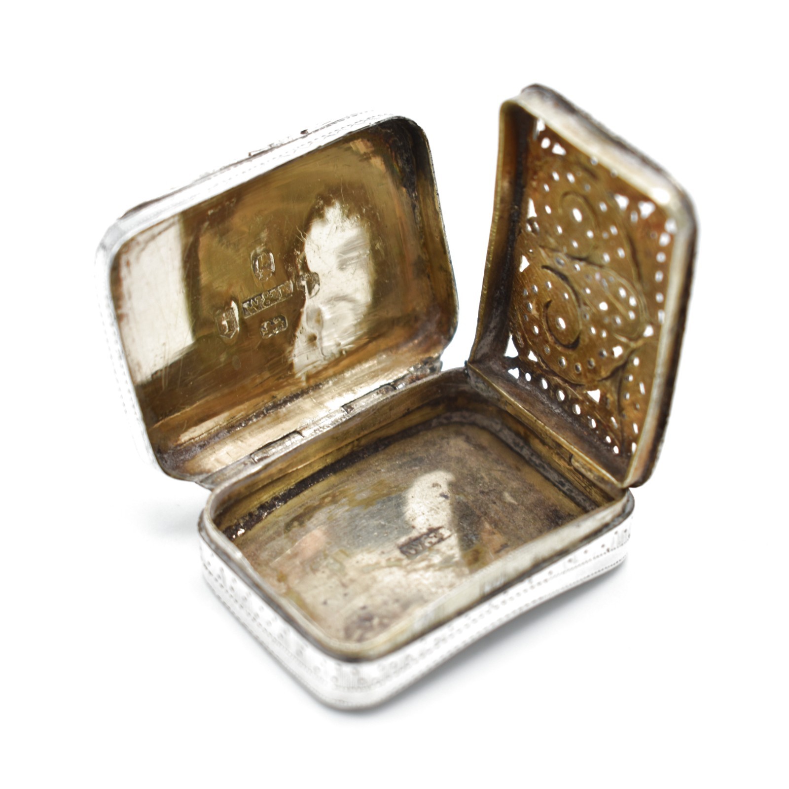 Antique Solid Silver Vinaigrette Superb 1806 Heavy Wardell & Kempson 1806