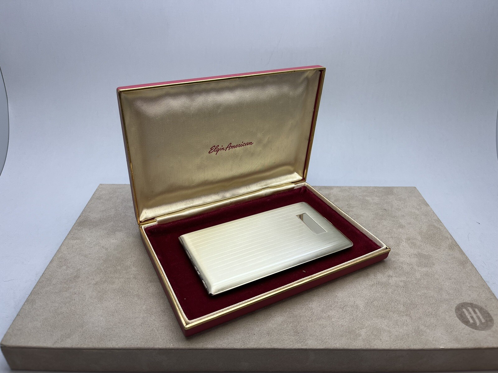 Antique Vintage Elgin American 925 Sterling Silver Pocket Cigarette Case, 135 G
