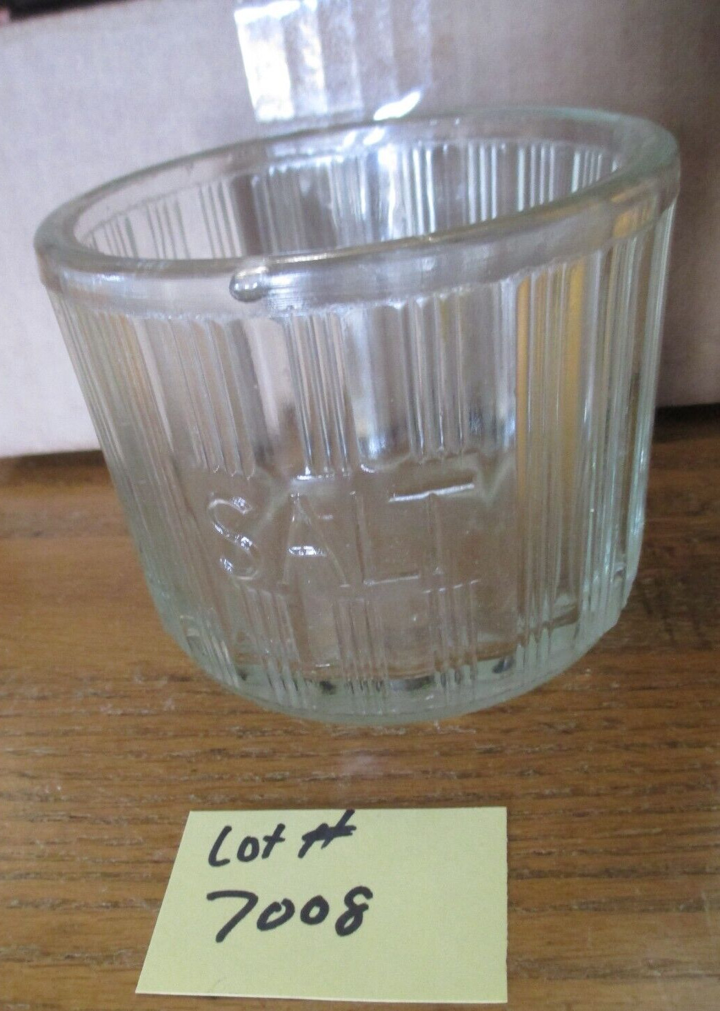 Sellers – Hoosier Cabinet Original Salt Jar Spice Triple Skip Pattern Lot #7008