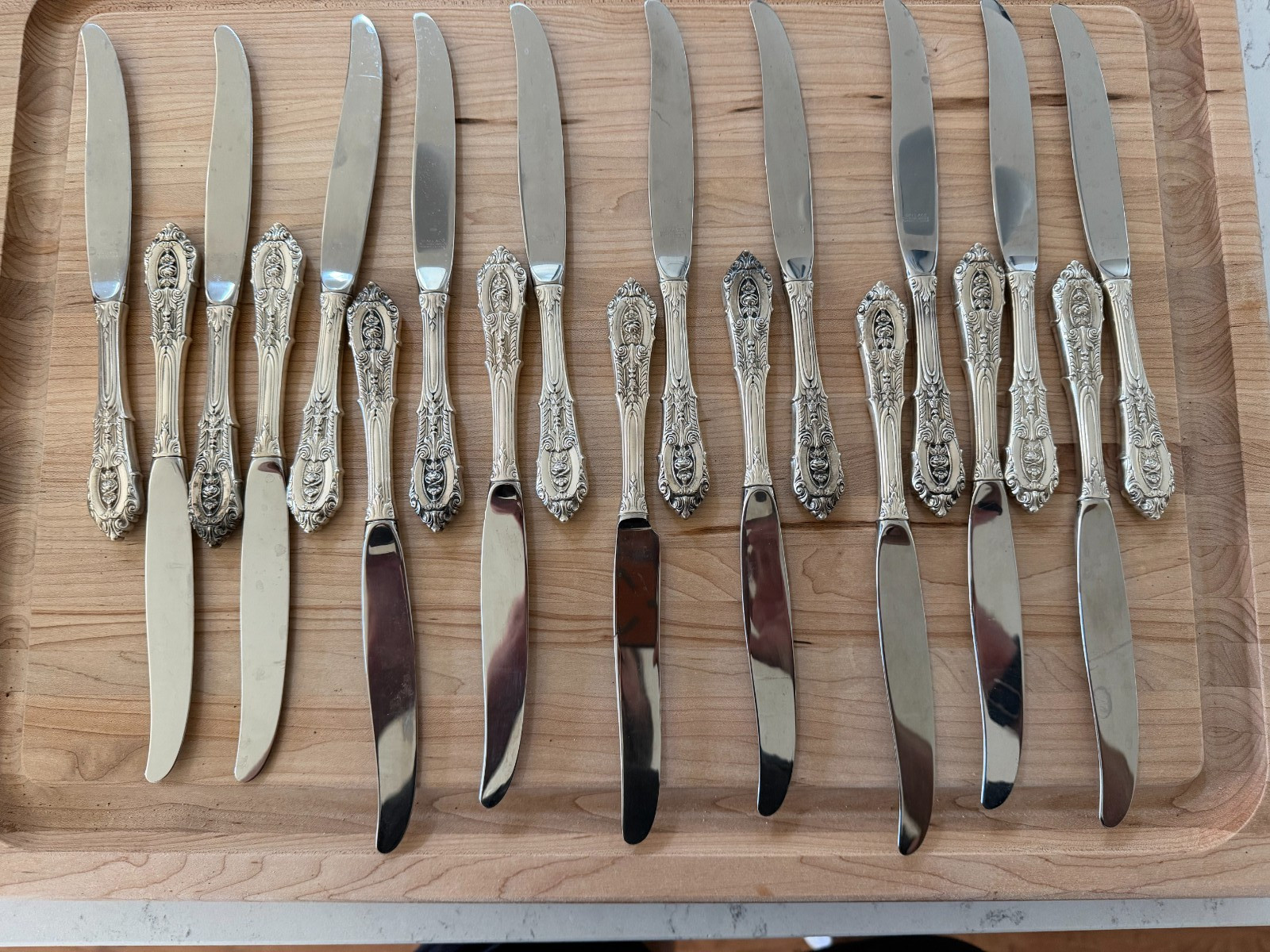 Wallace Rose Point Sterling Silver- 124 piece set