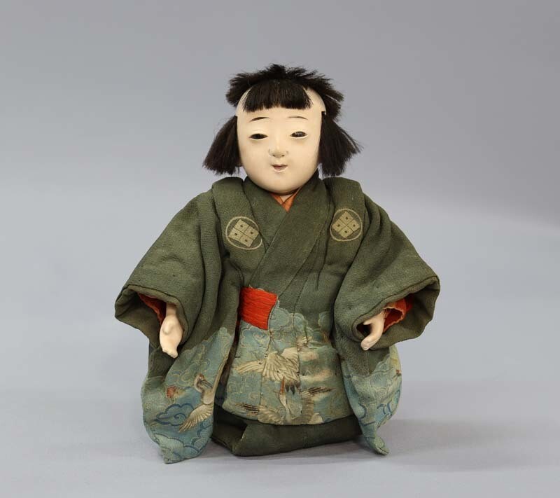 Ichimatsu doll Meiji trifold doll 30cm JAPAN Antique