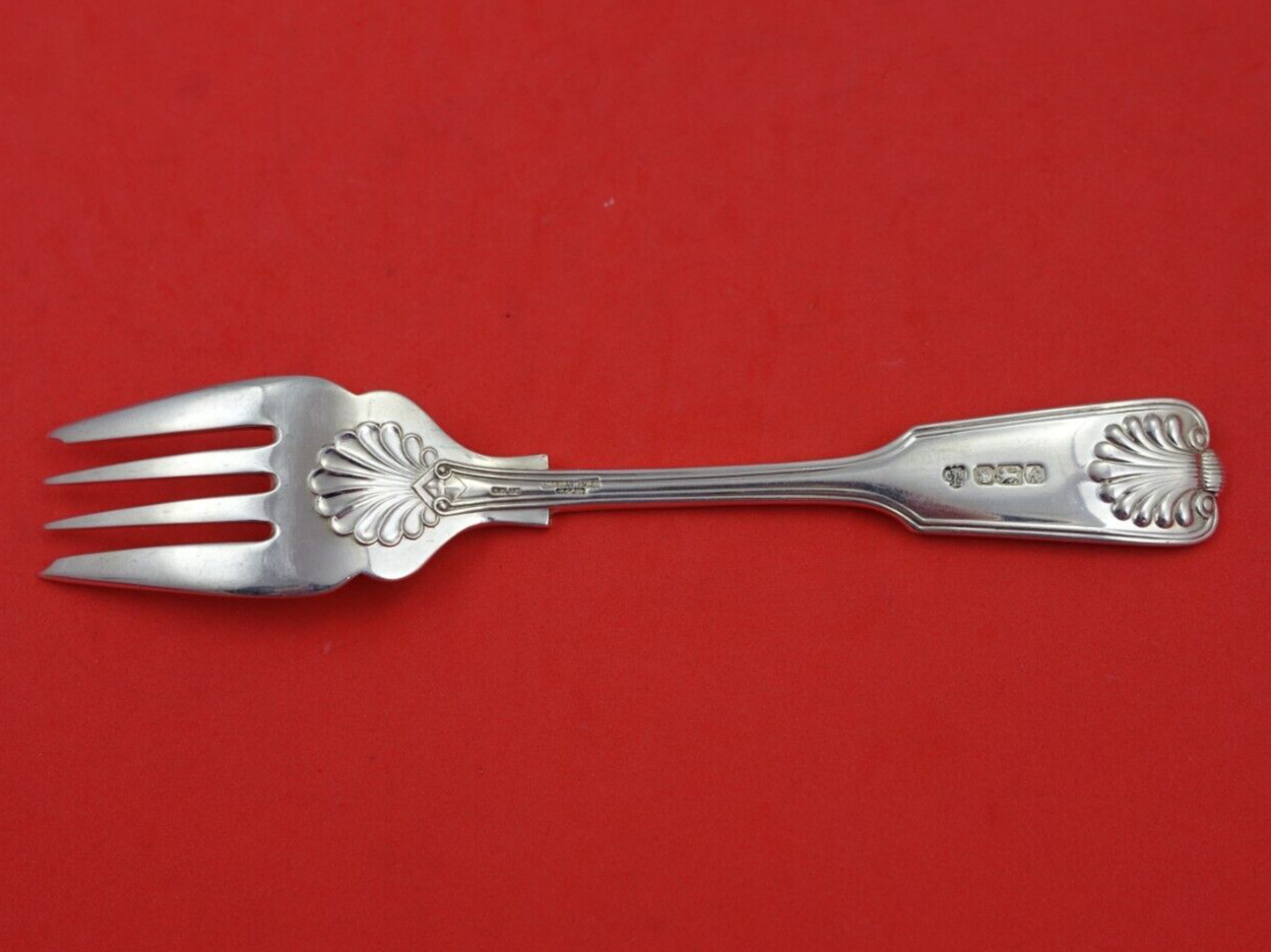 Fiddle Thread and Shell by CJ Vander Sterling Silver Salad Fork 6 3/4″ Flatware