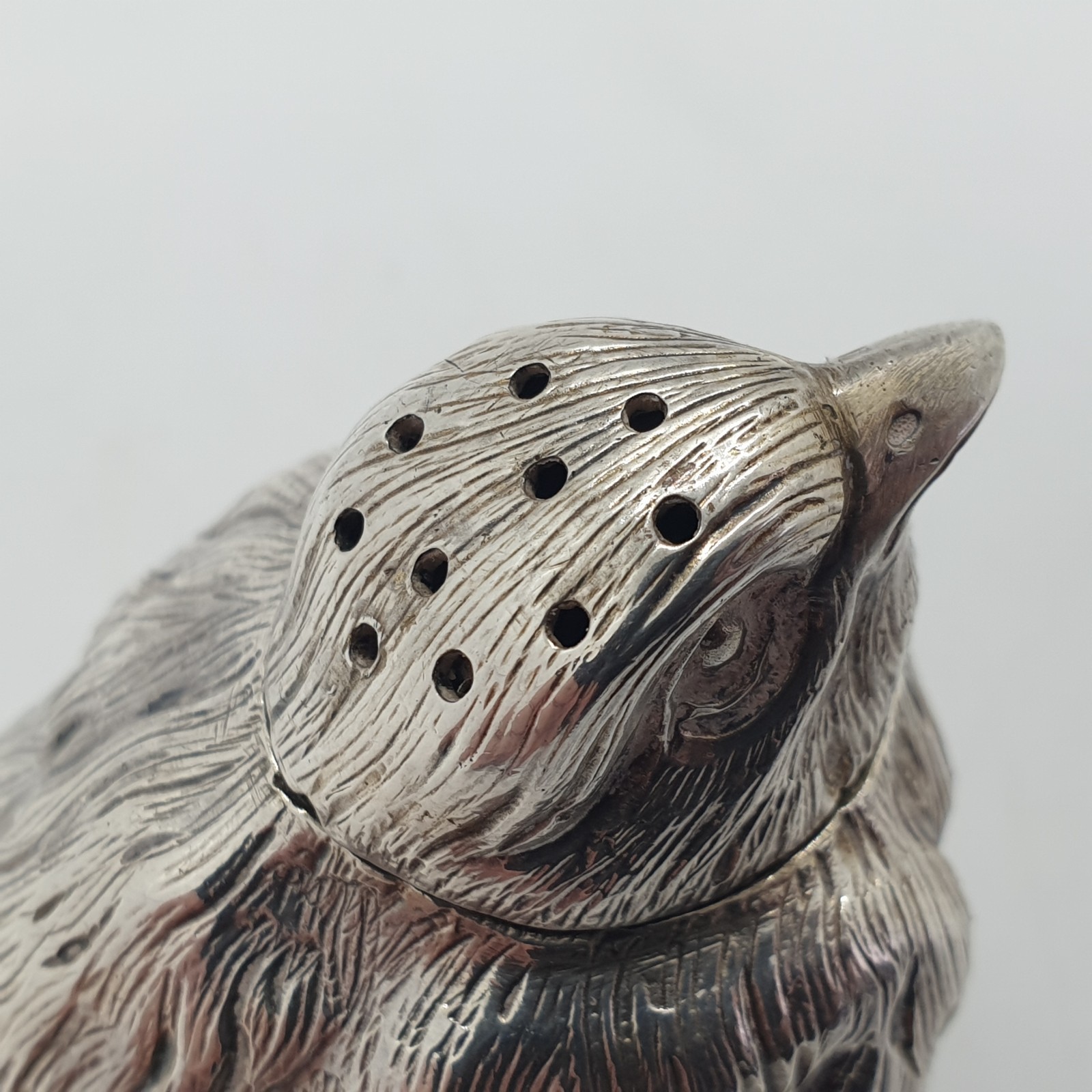 Victorian Sterling Silver Chick Pepper Pounce Pot by Thomas Johnson II 1882