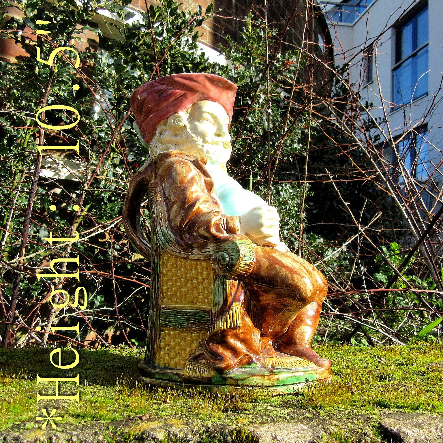 Antique Falstaff Majolica Toby Jug with Kite Mark 1856 Mid Victorian 10.5″ High