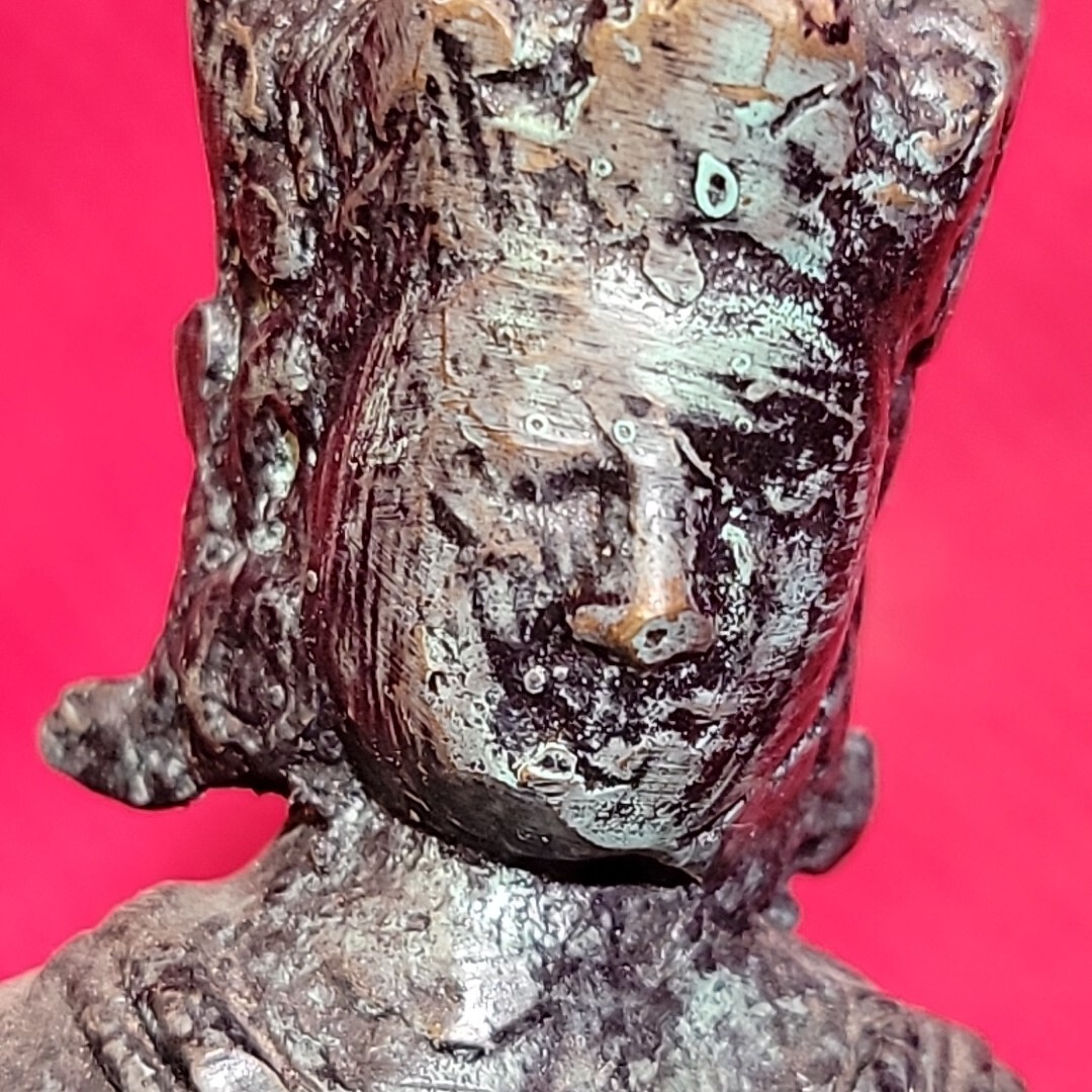 10″ LAKSHMI LAXMI SHRI standing Bronze Metal statue figure hindu decor Vishnu