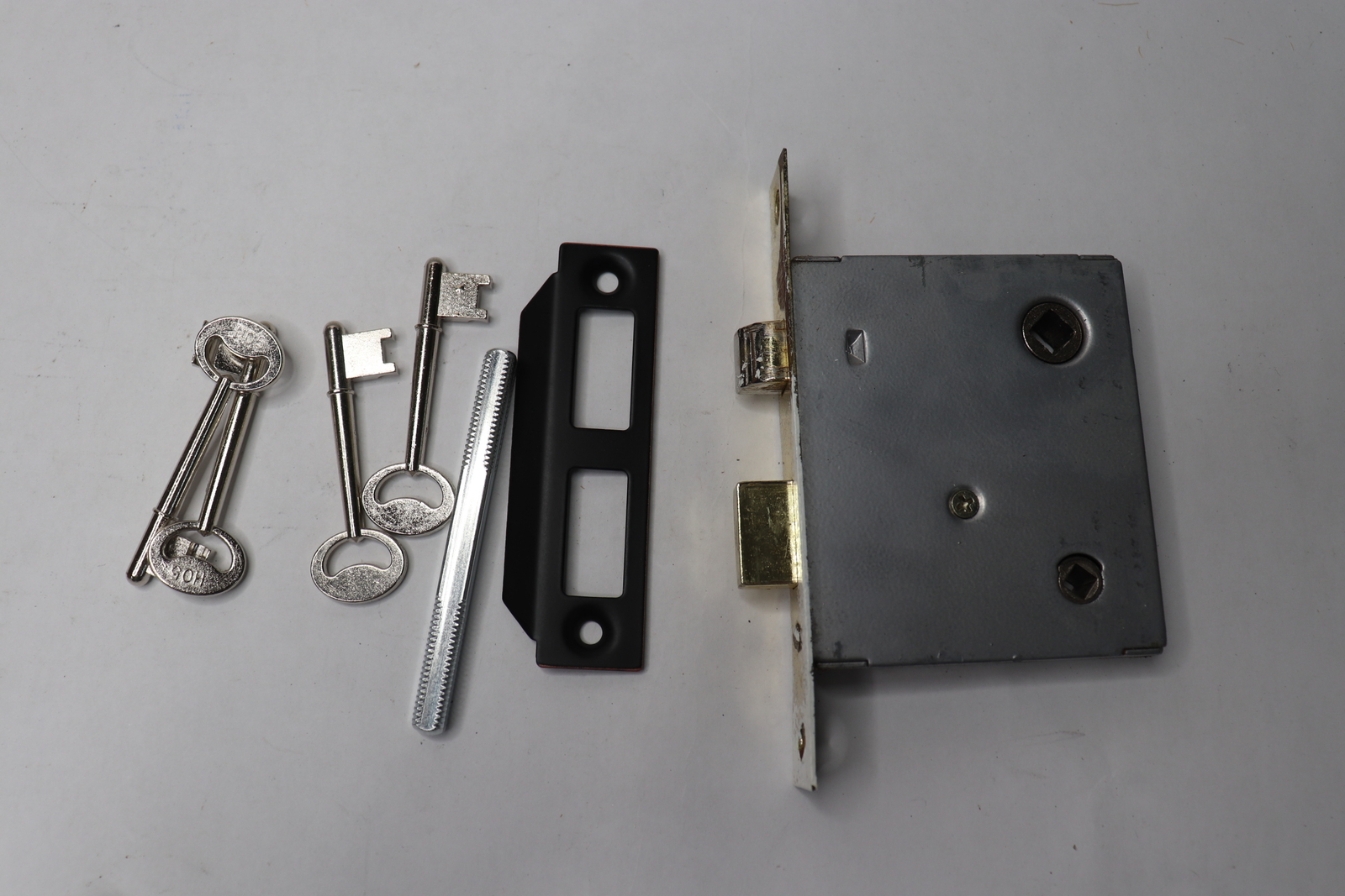 Bit Key Mortise Inside Lock Set Satin Brass 215-04-51 – Damaged