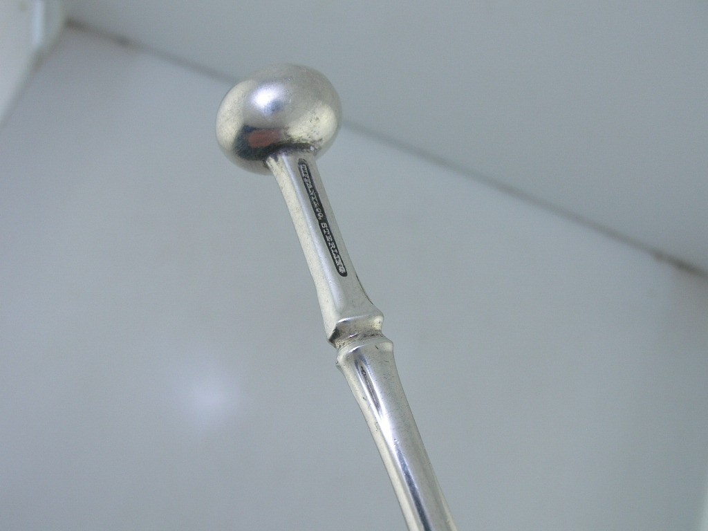 Rare Sterling Silver Tiffany & Co Muddler / Stirrer Bamboo ~$395 each