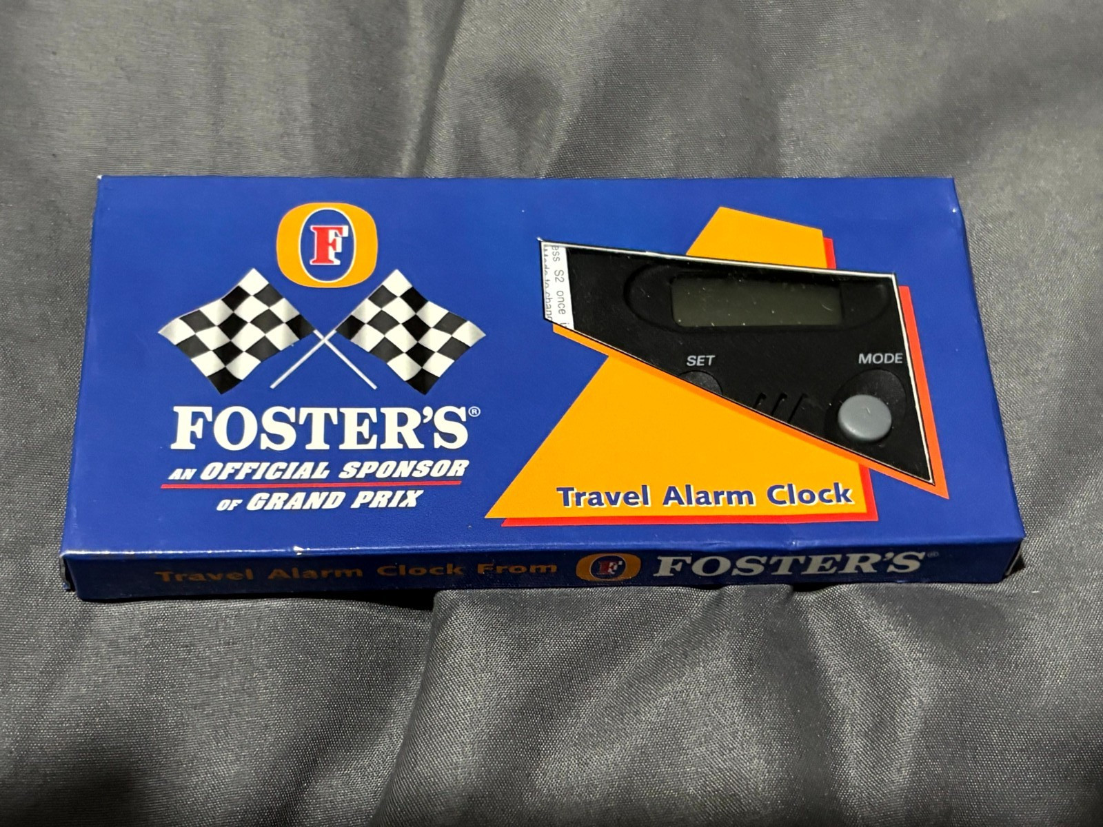 Fosters Grand Prix Travel Alarm Clock