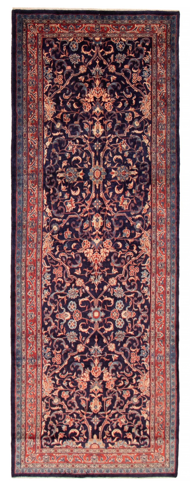 3’7″ x 10’4″ Vintage Hand-knotted Runner Rug Traditional Oriental Carpet