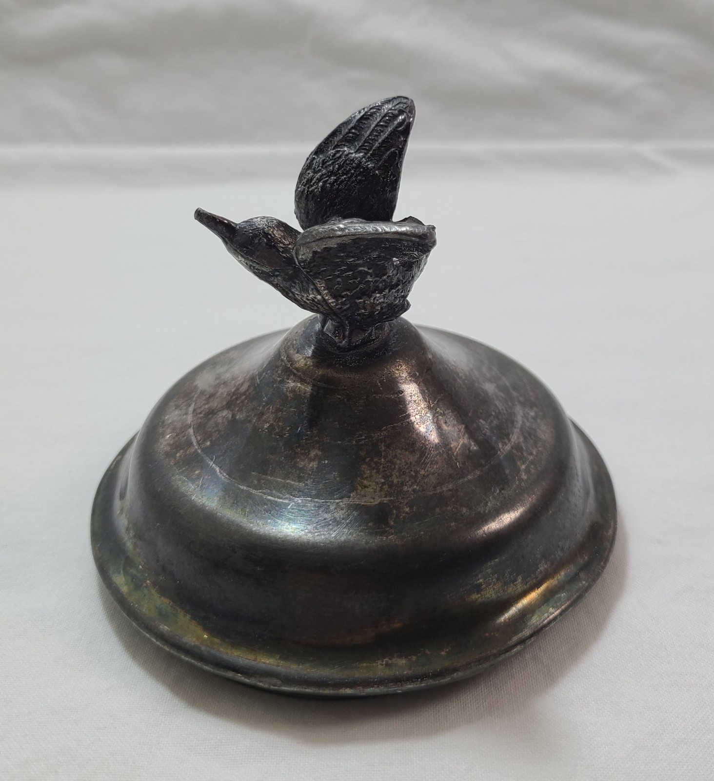Lid Silverplate with Bird For Pickle Castor Insert Antique Vintage
