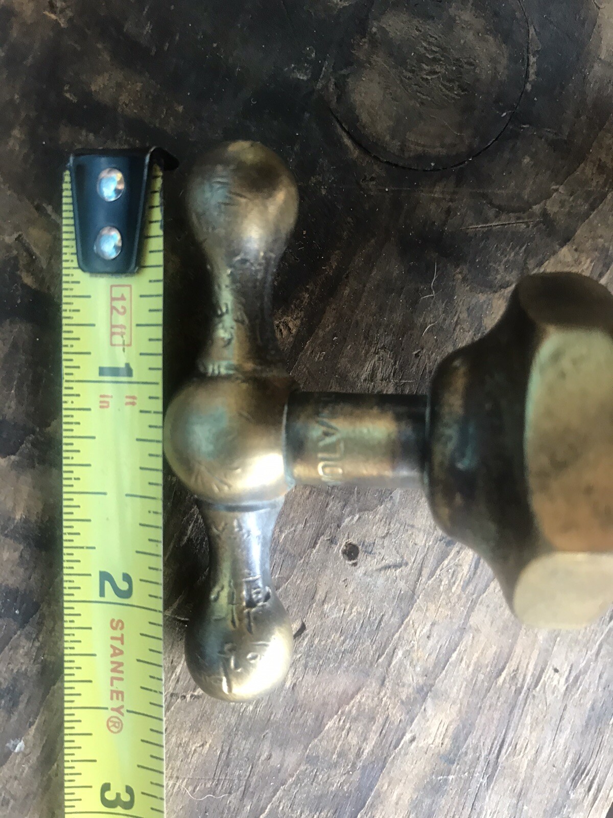 Antique Solid Brass Spigot Branded Wolverine Brass Knob Water