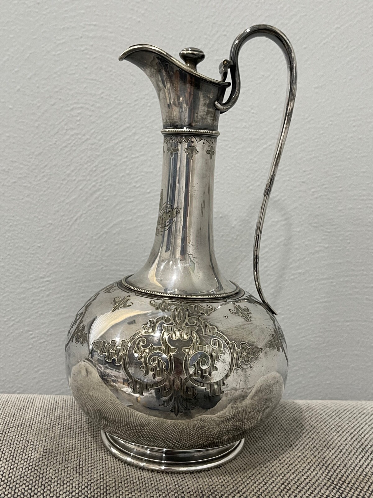 Antique Irish Silver Plated Trophy Pitcher /Ewer 1st Prize Hurdle Race 120 Yards