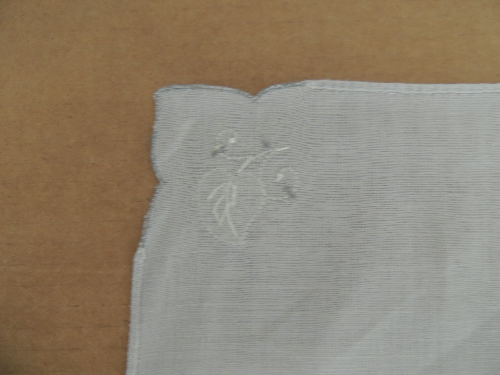 Set Linen 4 Placemats Rectangle Sewing Embroidery New Handmade GREY