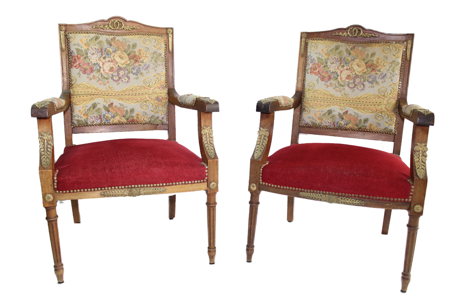RARE 19TH CENTURY AUTHENTIC PAIR OF FRENCH CHAIR BRONZE CONSULATE PERIOD