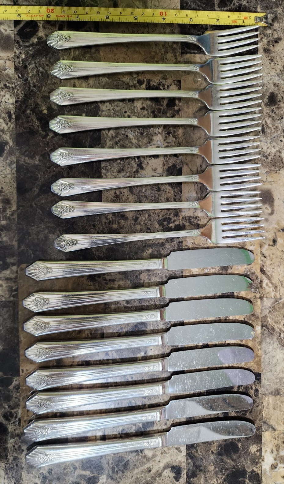 😄 8 PLACE c1939 IMPERIAL SILVERPLATED GRILLE/ VIANDE KNIFE & FORK SETS 🥩 16pcs