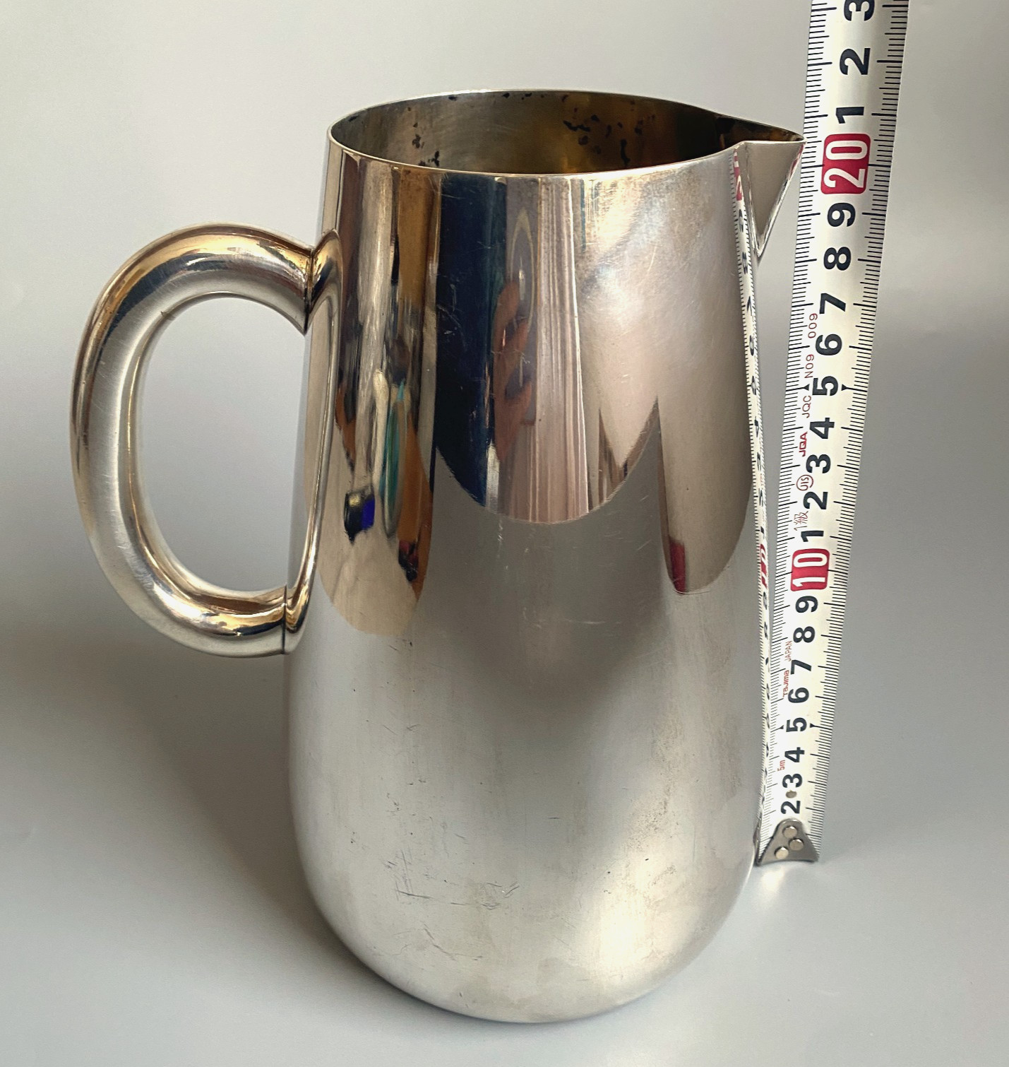 Antique c1860 Silver Plated Crested CD Water Jug Gilt Interior Country House