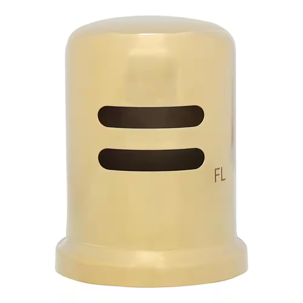 1-3/4 In. X 2-1/2 In. Solid Brass Air Gap Cap Only, Skirted, Polished Brass