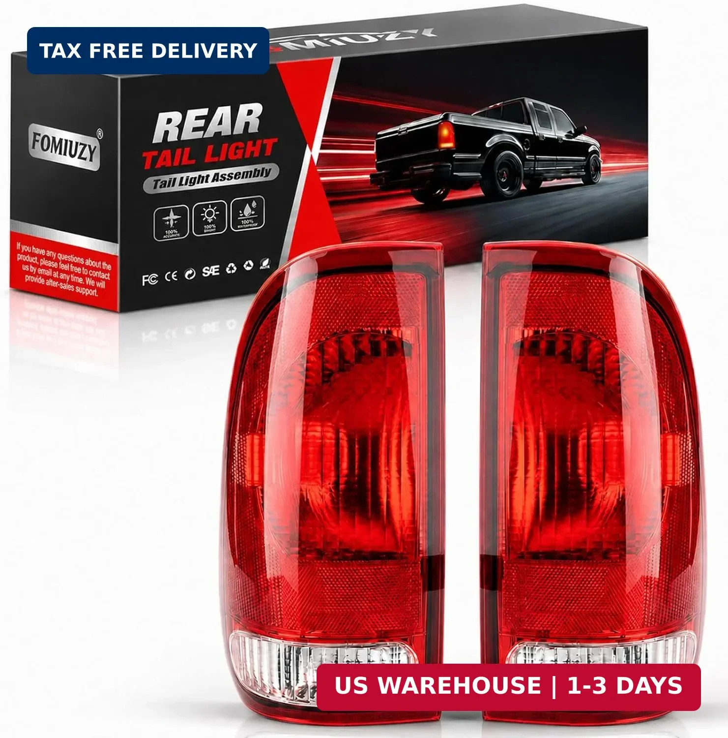 Tail Lights Cover Fit Ford F150 F-150 1997 1998 1999 2000 2001 2002 2003 F250 F3