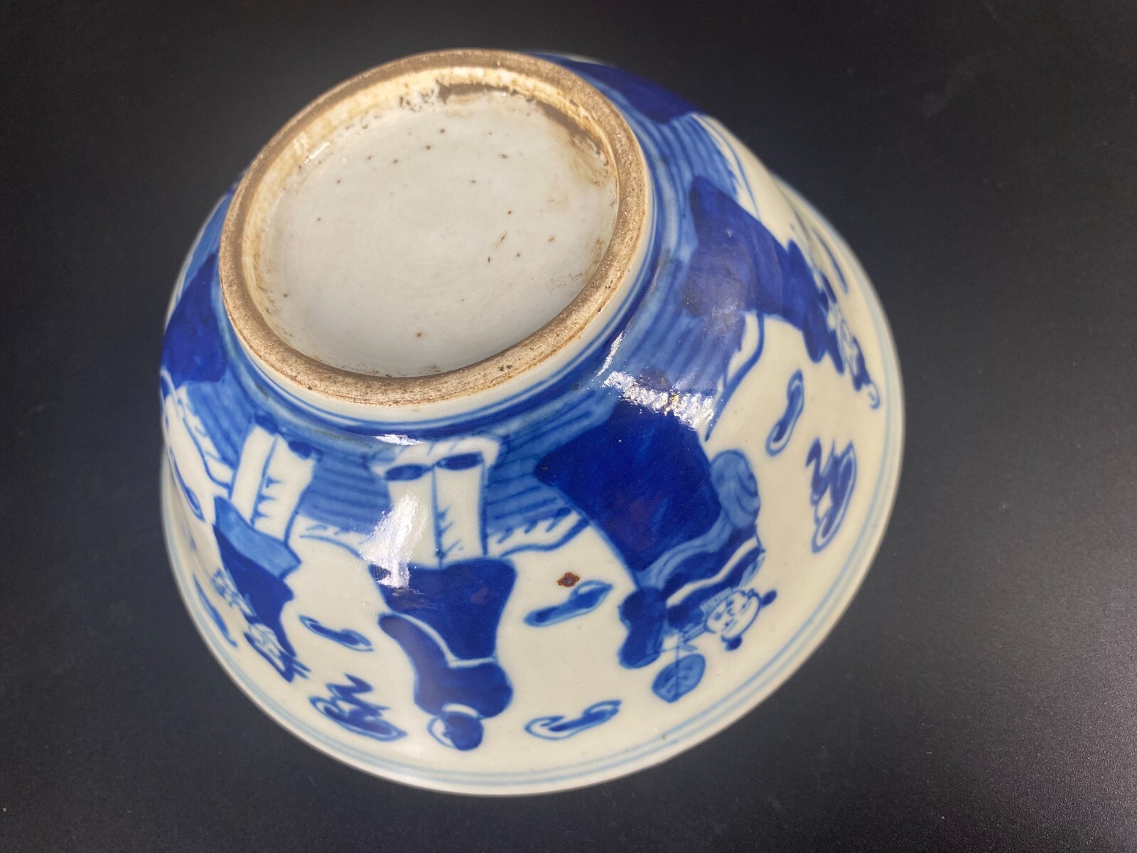 Chinese Blue And White Porcelain Depict *Person Literature* Bowl