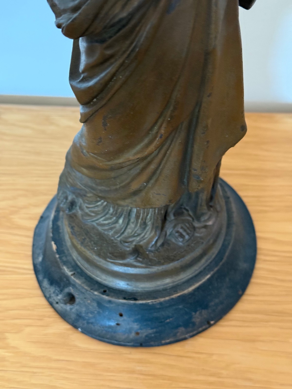 1875 zinc Avoiron Bartholdi Statue of Liberty souvenir building #D97 +New Pics