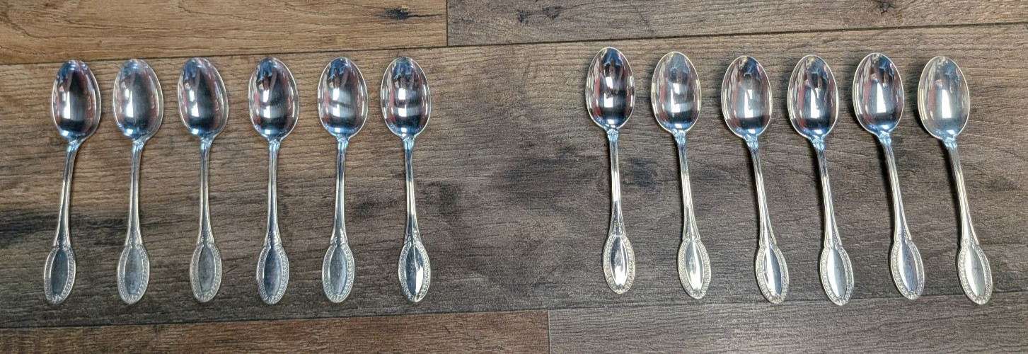 Antique 1930’s .800 Silver Demitasse Spoon Set ~ 145.1 Grams ~ Set of 12~