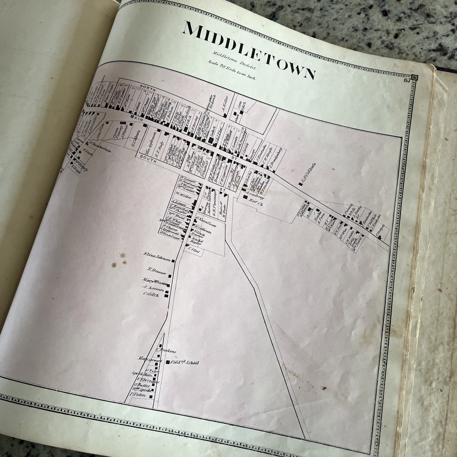 Antique Original 1873 Frederick County & City MD Atlas Survey Map Book Titus Co.