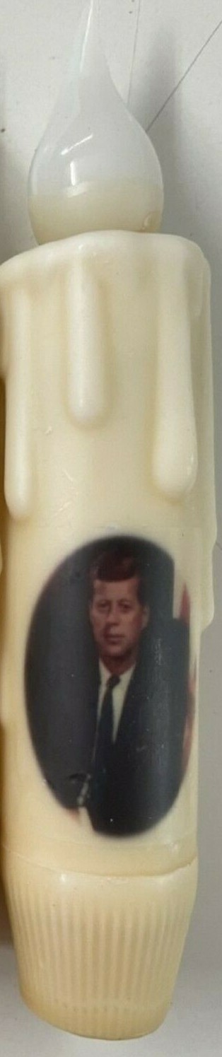 NEW JFK JOHN F KENNEDY TIMER Taper Candle Cream 4 7/8″ Patriotic Colonial
