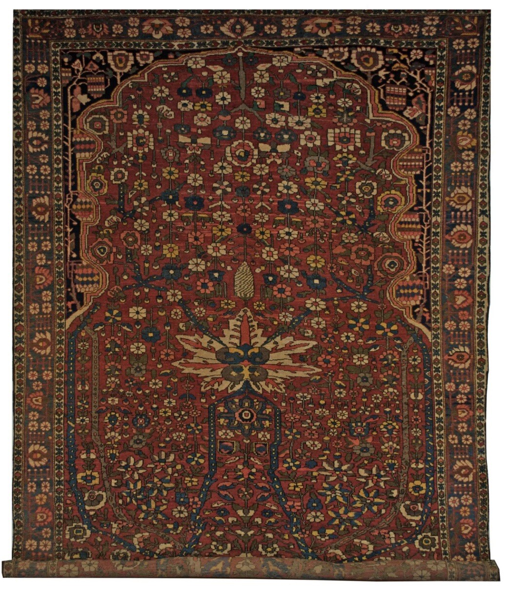 Antique Tree Of Life | Bakhtiari Area Rug | Handmade 9’x12′ | One Of A Kind Rug