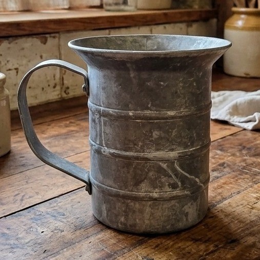 Vintage Nash New York 1 Quart Metal Measuring Cup Industrial Farmhouse Decor