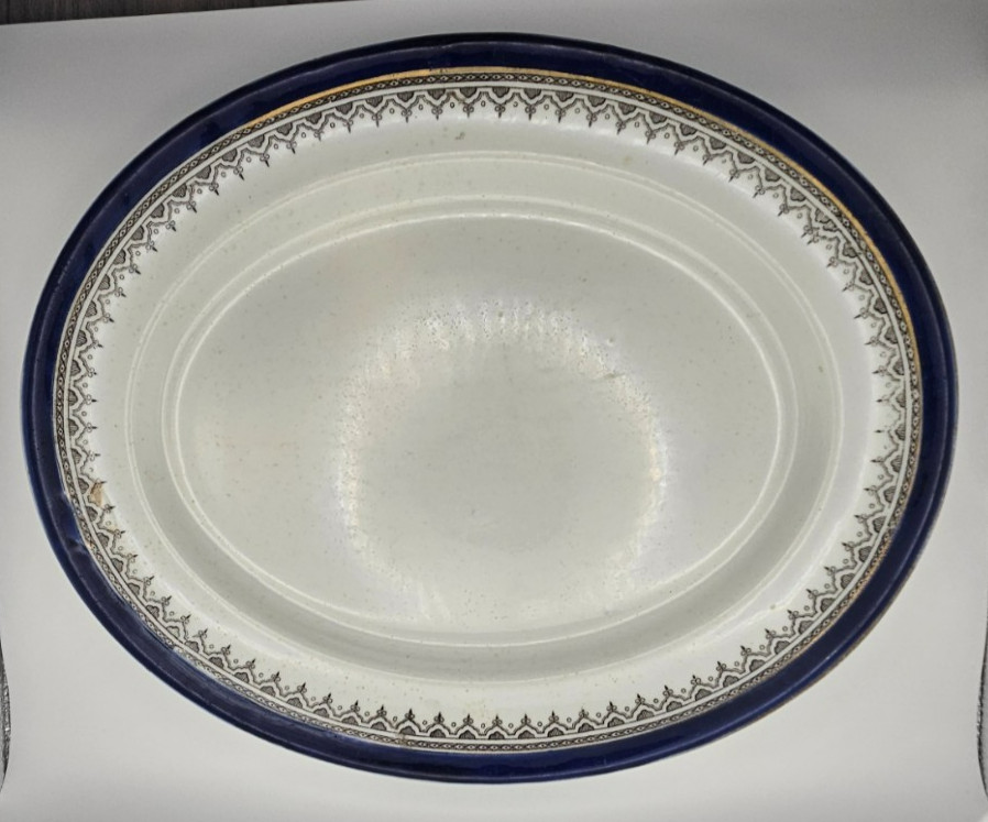 1891-1902 C. ANTIQUE DOULTON & CO ANTIQUE BELMONT TRANSFERWARE 13″ OVAL PLATTER