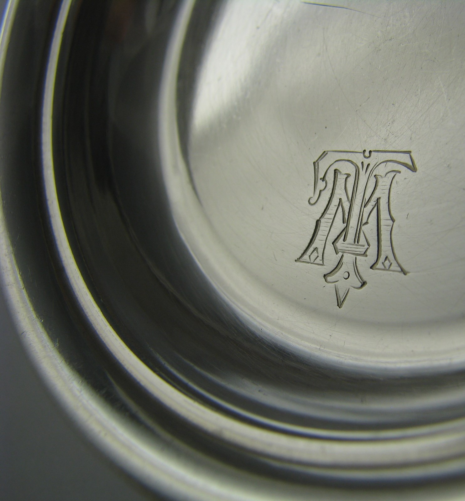 FRAGET SILVER PLATED KIDDUSH CUP UNDERPLATE Russian Empire/Poland ca1896 Mono TM
