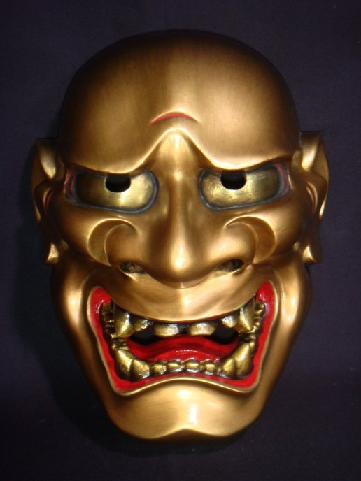 For ketsir0 狐蛇 ” Kitsune Ja ” Japanese Antique Handmade Hannya Noh Mask