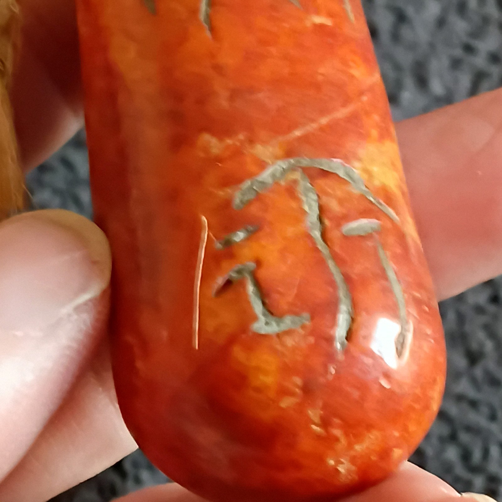 Tibetan Rare pre 1800s Jade Perma Raka Feng Shui Buddhist Scripture Prayer Bead