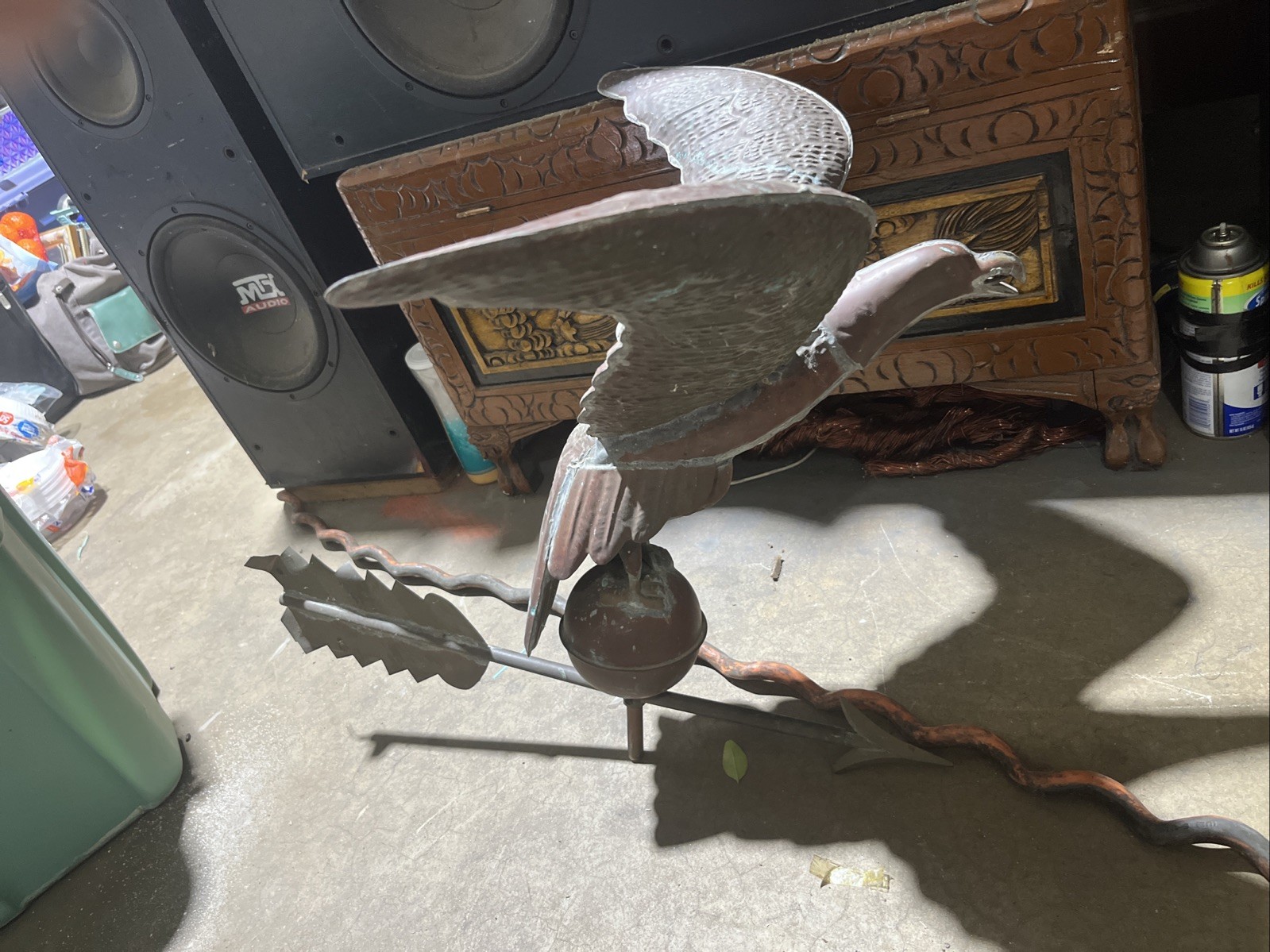 Vintage Eagle Weather Vane- Hollow Eagle All Copper Great Condition Americana!