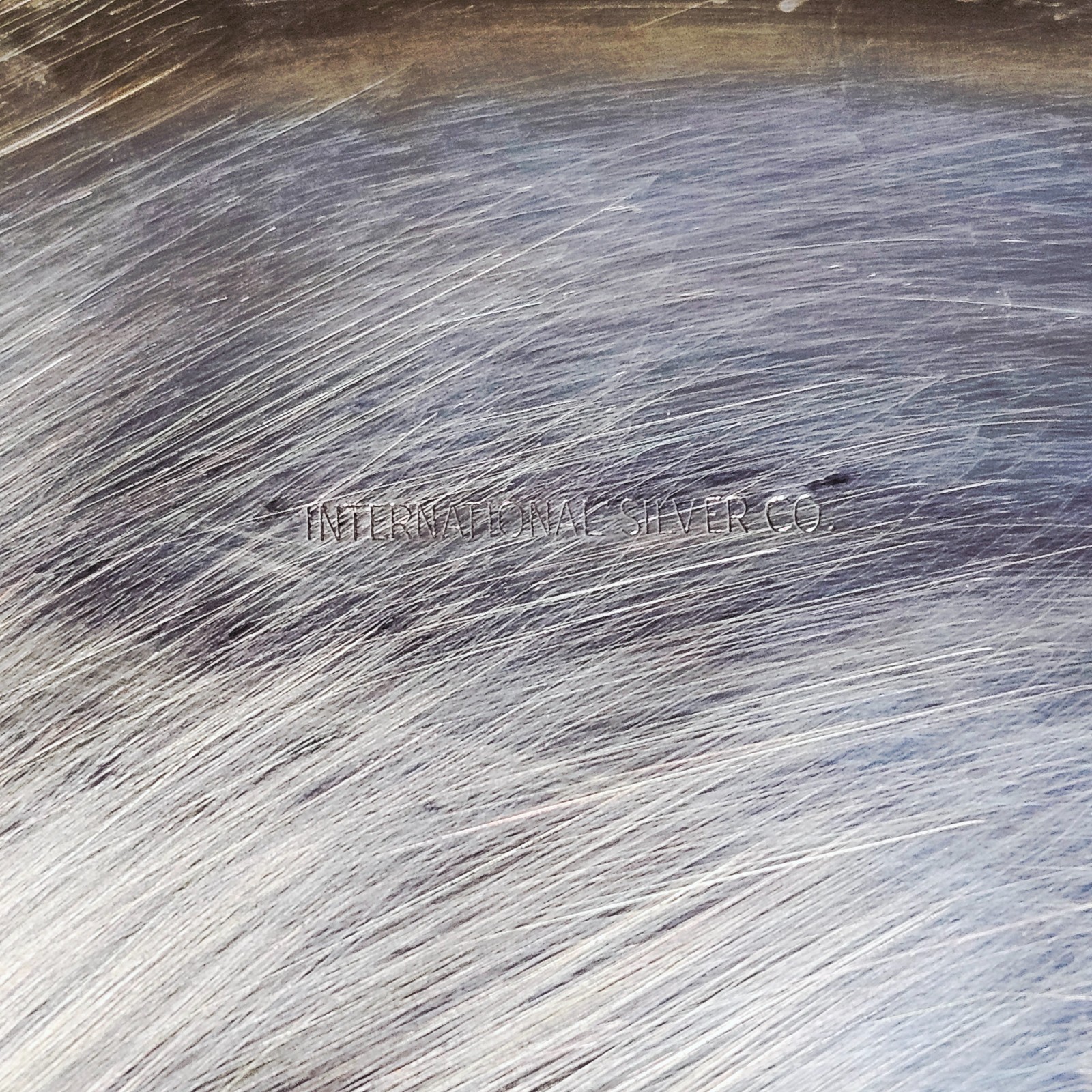 (2) Plates – International Silver Co & Oneida Silver Plated Trays 12″