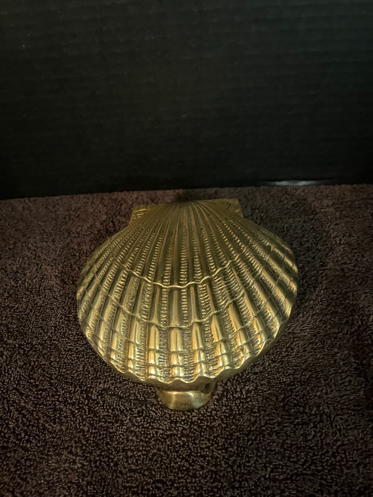 Vintage Brass Clamshell Door Knocker