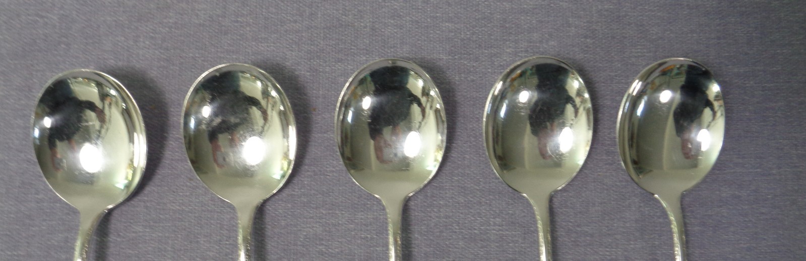 GORHAM INVITATION SILVERPLATE FLATWARE SET OF 5 GUMBO SOUP SPOONS