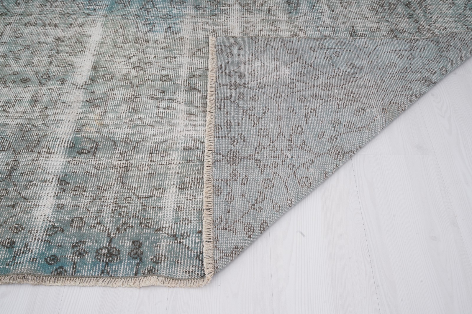Oversized Turkish Rug 7×11, Large Vintage Oushak Wool Carpet, Faded Tones,300