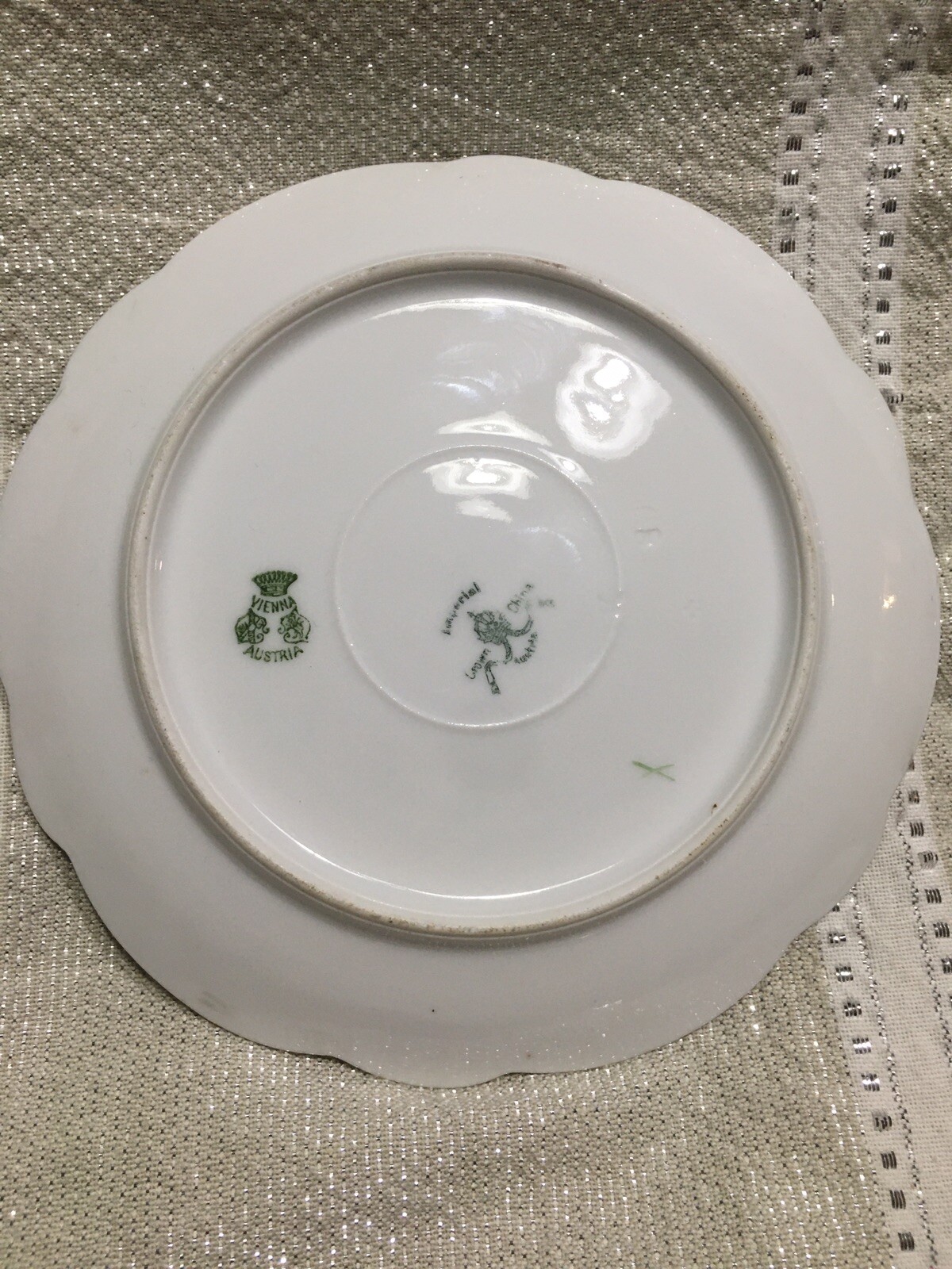 Bawo & Dotter Imperial Crown China Bread Plate 6” Scalloped Edge from Austria