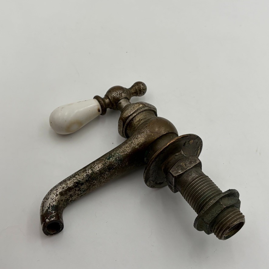 VINTAGE FAUCET HARDWARE HOT WATER KITCHEN SINK FIXTURE – SALVAGED PART