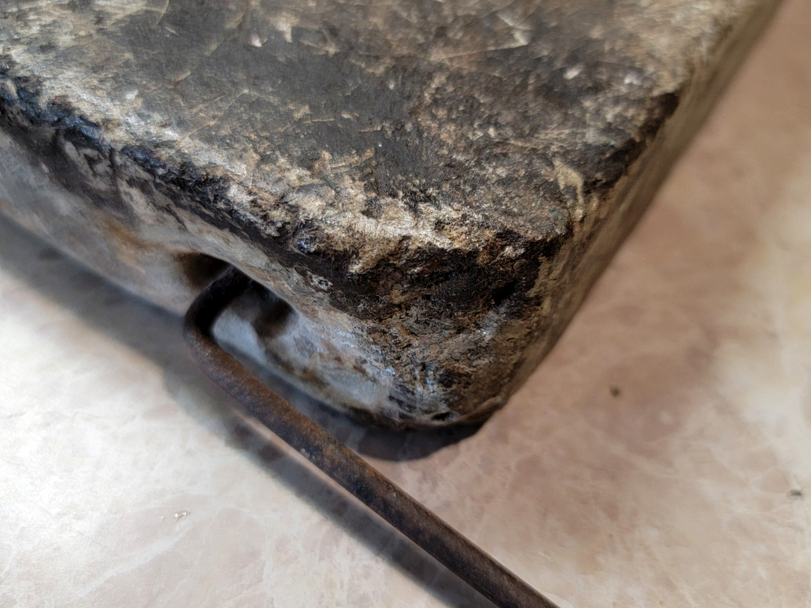 Antique SOAPSTONE Warming Stone BED Sleigh Coach Buggy Foot WARMER Vintage 8×10