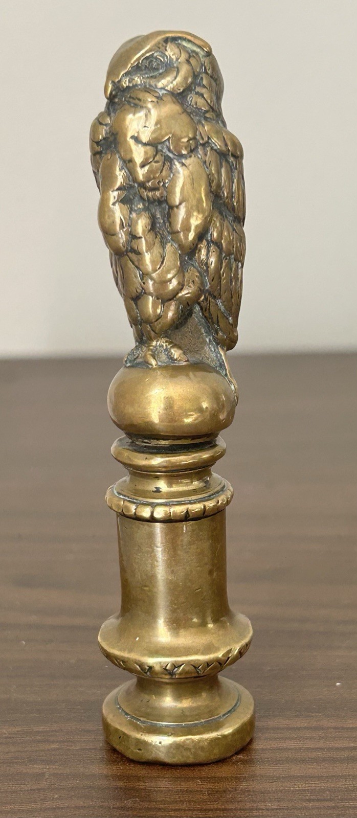 Antique Desk Brass/ Bronze Wax Seal With Owl