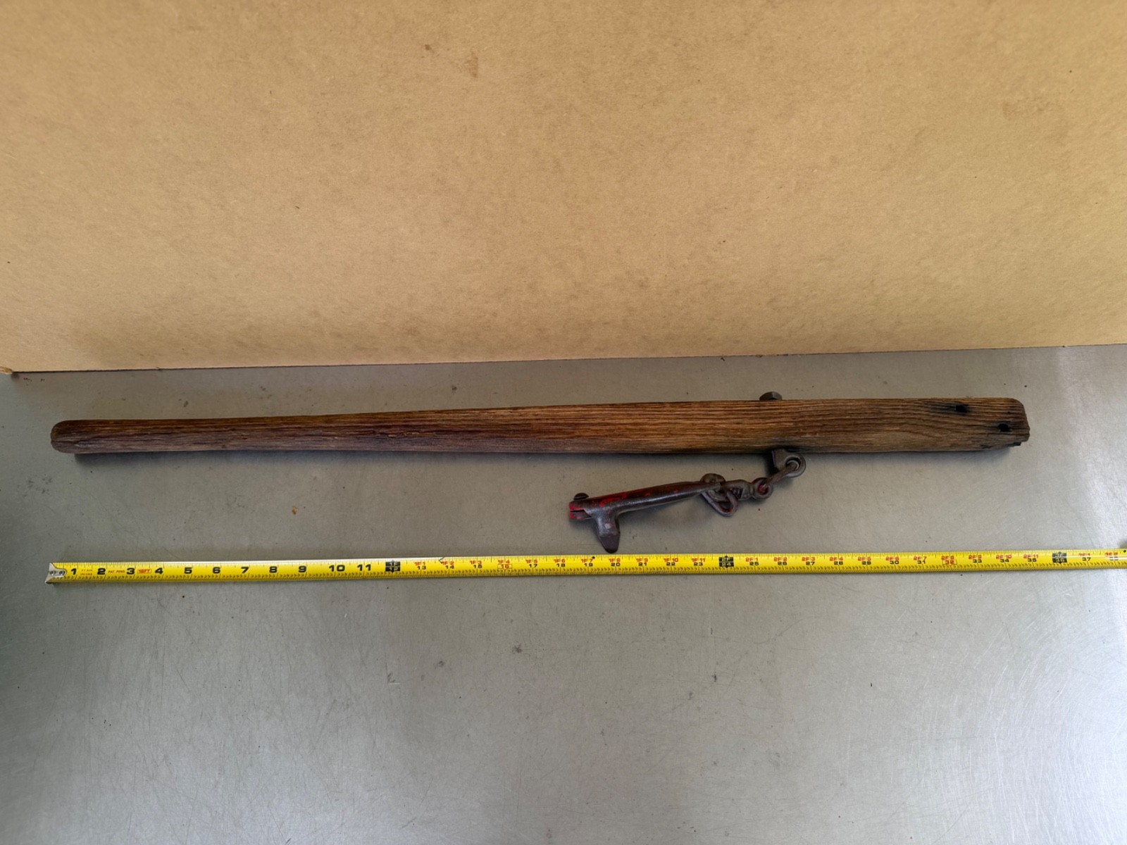 Antique Barbed Wire Fence Stretcher Missing Part #3236