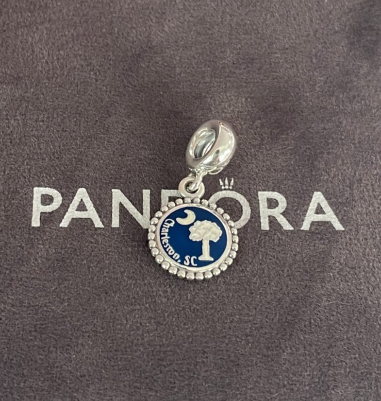 Charleston, SC Exclusive Charm Pendant by Pandora S925 Sterling Silver Pre-owned