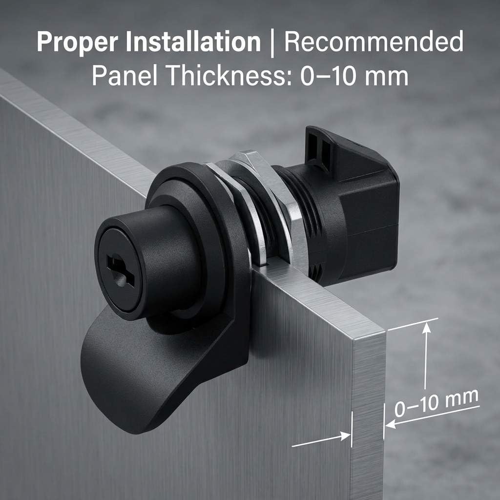 QWORK Push Button Latch, 2 Pack Plastic Push-to-Close Latches 2 Pack, Black