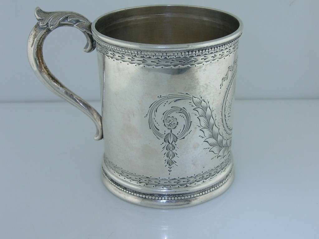 Coin Silver Cup MITCHELL & TYLER Richmond VA 1845-1866 ~ Wm Lawrence Saunders